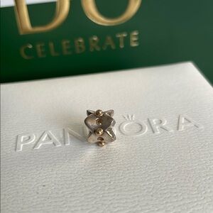 Pandora Silver and 14k Gold Star Charm RETIRED